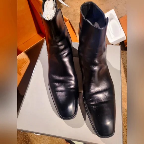 Tom Ford boot size 10½ Tom Ford Boots Size 10.5 Burnished Black Calf Leather Elkan  main image 4
